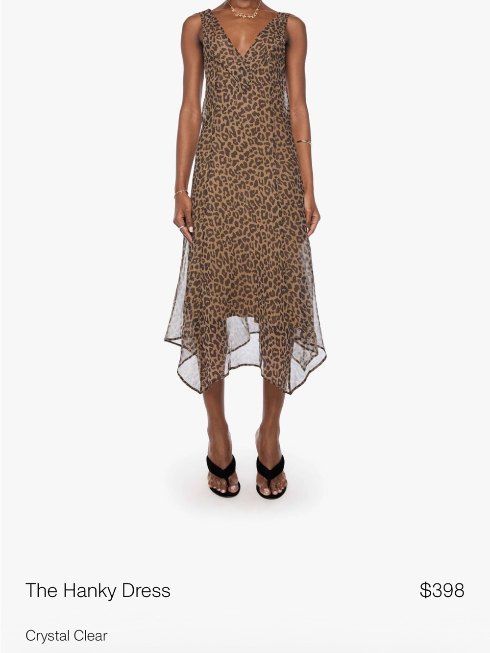 MOTHER Denim The Hanky Dress - Brown Leopard Print